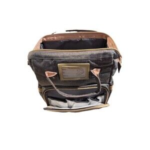 Diaper Bag Backpack, Multifunctional Baby Changing Bag with Foldable Crib & Insu